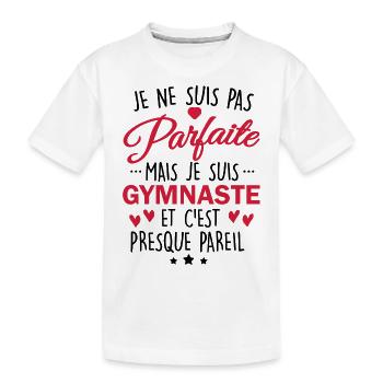 pas parfaite mais gymnaste - T-shirt bio Premium Enfant - blanc - Devant