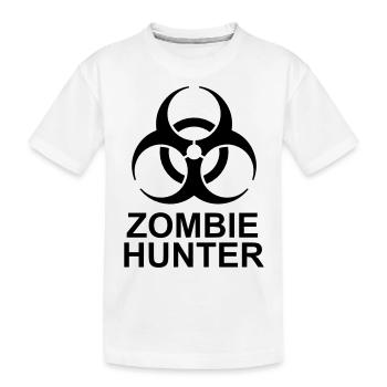 Chasseur de zombies Citation d’Halloween - T-shirt bio Premium Enfant - blanc - Devant