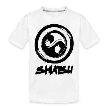 Shiatsu Yoga Meditation Massage Buddha Vector 2 - Kids' Premium Organic T-Shirt - white - Front