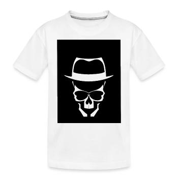 Mafia Skull - Kinder Premium Bio T-Shirt - Weiß - Vorne