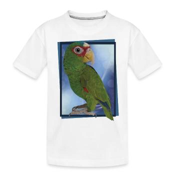 Weißstirnpapagei - Kinder Premium Bio T-Shirt - Weiß - Vorne