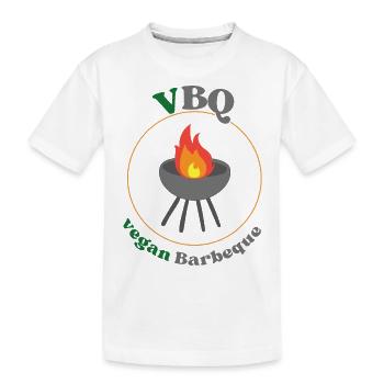 VBQ barbecue végétalien, végétarien, barbecue - T-shirt bio Premium Enfant - blanc - Devant