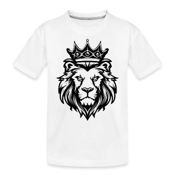 Löwe Löwenkopf Raubtier - Kinder Premium Bio T-Shirt - Weiß - Vorne