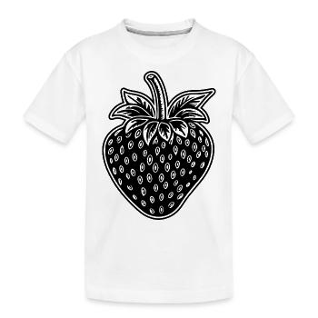 Strawberry Fruit Fruit - Kids' Premium Organic T-Shirt - white - Front