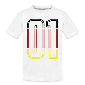 1 symbole numérique Allemagne - T-shirt bio Premium Enfant - blanc - Devant
