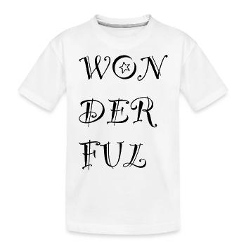 Wonderful 1 - Kids' Premium Organic T-Shirt - white - Front