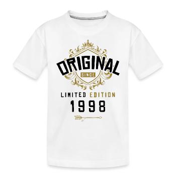 1998 limited edition Geburtstag - Kinder Premium Bio T-Shirt - Weiß - Vorne
