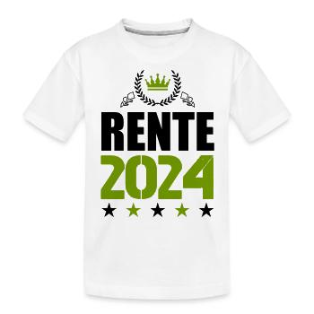 rente 2024 - Kinder Premium Bio T-Shirt - Weiß - Vorne