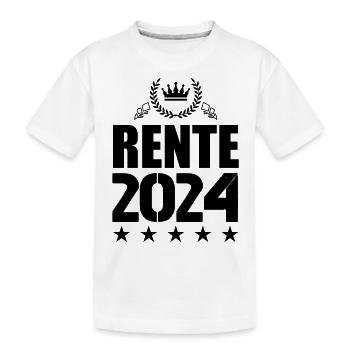 rente 2024 - Kinder Premium Bio T-Shirt - Weiß - Vorne