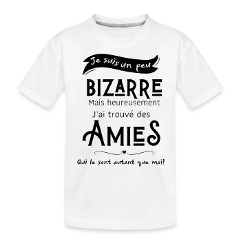 Ich bin ein bisschen komisch, aber zum Glück - Kinder Premium Bio T-Shirt - Weiß - Vorne