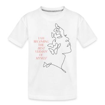 Best Version of Myself - Kids' Premium Organic T-Shirt - white - Front