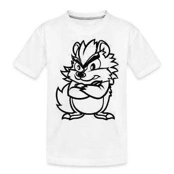 hedgehog - Kids' Premium Organic T-Shirt - white - Front