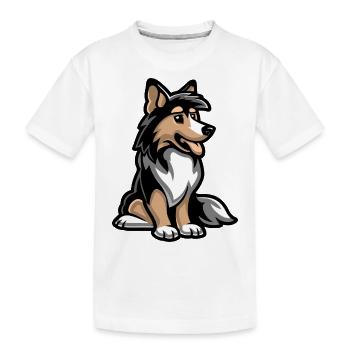 Hond Comic - Kinderen premium biologisch T-shirt - wit - Voor