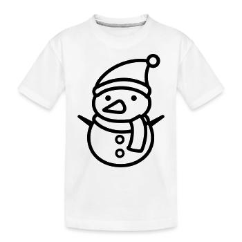 Bonhomme de neige - T-shirt bio Premium Enfant - blanc - Devant