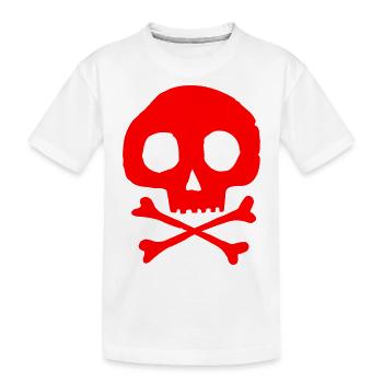 Crâne et os - T-shirt bio Premium Enfant - blanc - Devant