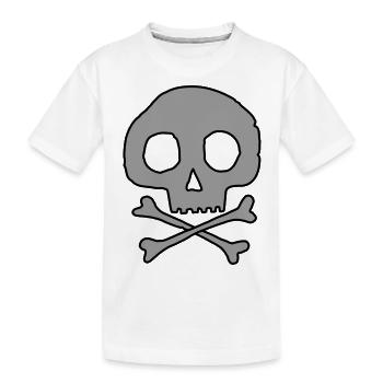 Skull and bones - Kids' Premium Organic T-Shirt - white - Front