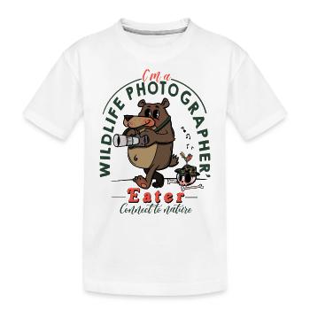 Photographe animalier - T-shirt bio Premium Enfant - blanc - Devant