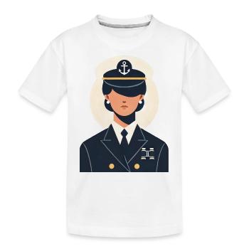 Schiffsführerin ohne Augen - Kinder Premium Bio T-Shirt - Weiß - Vorne