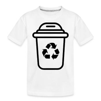 dustbin - Kids' Premium Organic T-Shirt - white - Front