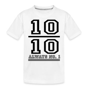 Number 10 Jersey Number Soccer Player Soccer - Kids' Premium Organic T-Shirt - white - Front
