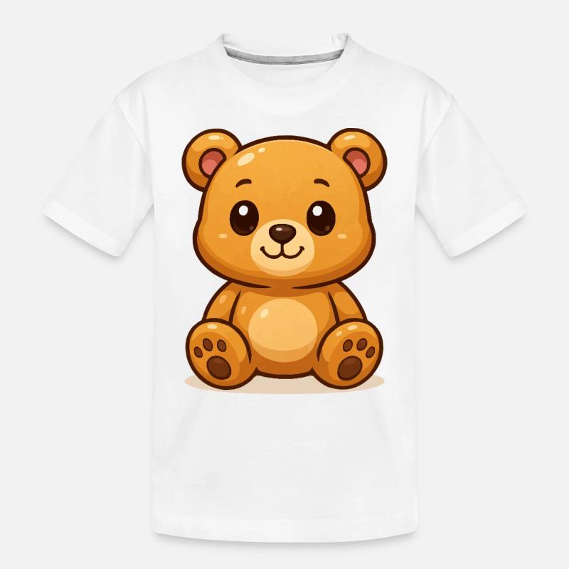 Teddybär - Kinder Premium Bio T-Shirt - Weiß