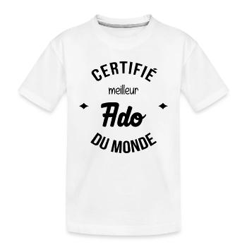 Teenager / Jugendliche / Jugendlicher / Kind - Kinder Premium Bio T-Shirt - Weiß - Vorne
