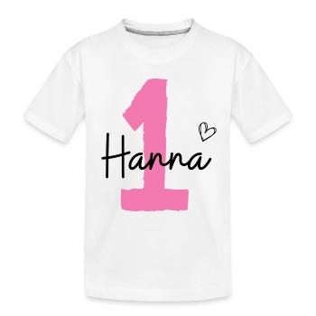 Hanna eins - Kinder Premium Bio T-Shirt - Weiß - Vorne