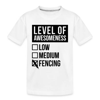 Fencing - Kids' Premium Organic T-Shirt - white - Front