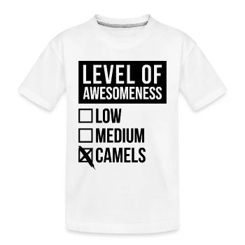 Kamel - Kinder Premium Bio T-Shirt - Weiß - Vorne