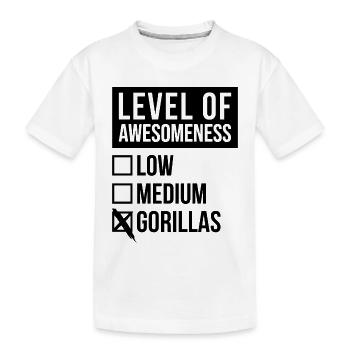 Gorilla - Kinder Premium Bio T-Shirt - Weiß - Vorne