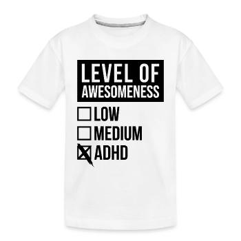 ADHD - Kids' Premium Organic T-Shirt - white - Front