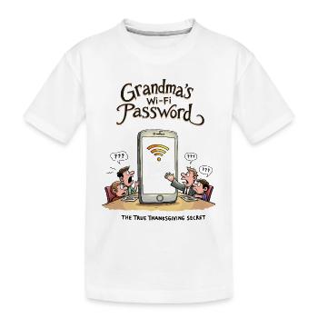 Mot de passe Wi-Fi de grand-mère - T-shirt bio Premium Enfant - blanc - Devant