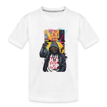 Rappeur urbaine avec graffiti coloré - T-shirt bio Premium Enfant - blanc - Devant
