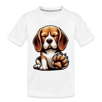 Beagle Propriétaire de Beagle Propriétaire de Beagle chien beagle - T-shirt bio Premium Enfant - blanc - Devant