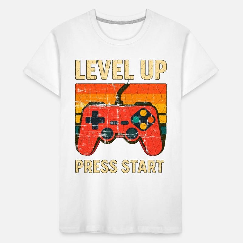 Level Up Retro Controller Art Kids' Premium Organic T-Shirt
