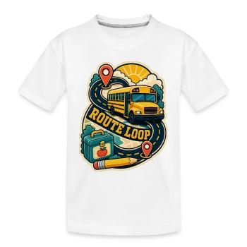 BOUCLE DE L’ITINÉRAIRE - T-shirt bio Premium Enfant - blanc - Devant
