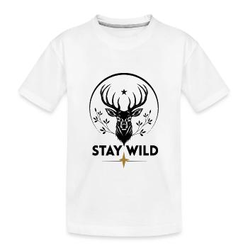 Nature Sauvage des Orignaux - T-shirt bio Premium Enfant - blanc - Devant