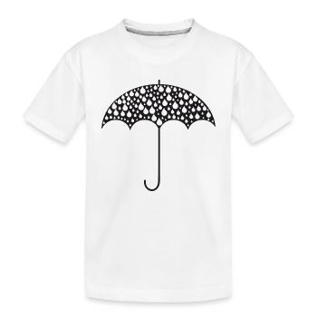Illustration parapluie - T-shirt bio Premium Enfant - blanc - Devant