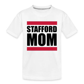 Stafford Mom - Stafford Dad - Dog - Hund - Hunde - Kinder Premium Bio T-Shirt - Weiß - Vorne
