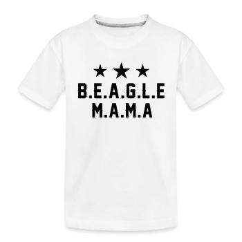 Beagle Mama Beagle Papa Hunde Dogs bester Freund - Kinder Premium Bio T-Shirt - Weiß - Vorne