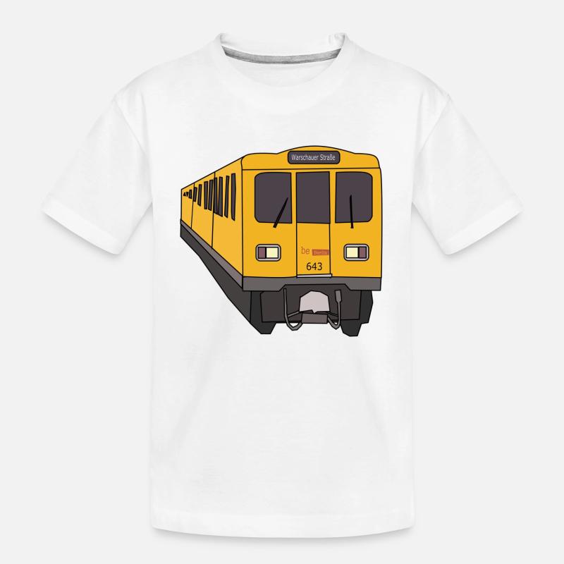 U-Bahn - Kinder Premium Bio T-Shirt - Weiß