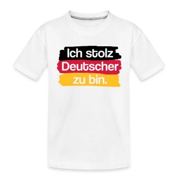 Ich stolz Deutscher zu bin. - Kinder Premium Bio T-Shirt - Weiß - Vorne