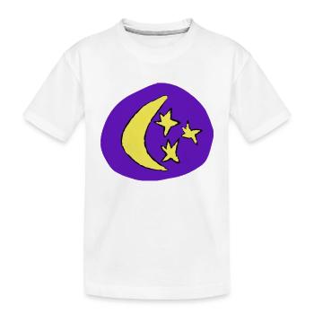 Conceptions uniques de lune et d'étoiles - T-shirt bio Premium Enfant - blanc - Devant