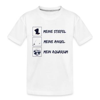 Angler Statement Spruch - Kinder Premium Bio T-Shirt - Weiß - Vorne