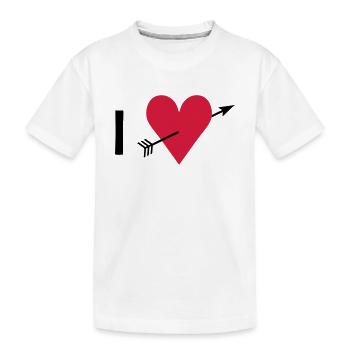 I ♥ / I love - Kids' Premium Organic T-Shirt - white - Front