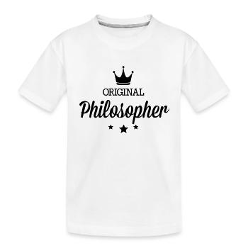 Original drei Sterne Deluxe Philosoph - Kinder Premium Bio T-Shirt - Weiß - Vorne
