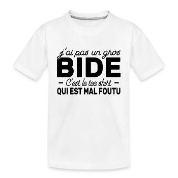 C'est le tee shirt qui est mal foutu cadeau drôle - T-shirt bio Premium Enfant - blanc - Devant