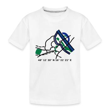 Vienna Vienna city map - Kids' Premium Organic T-Shirt - white - Front