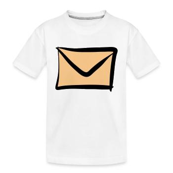 Icône Lettre / Enveloppe. Courrier / E-mail. - T-shirt bio Premium Enfant - blanc - Devant