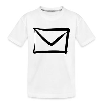 Letter / Envelope icon. Post / E-Mail. - Kids' Premium Organic T-Shirt - white - Front
